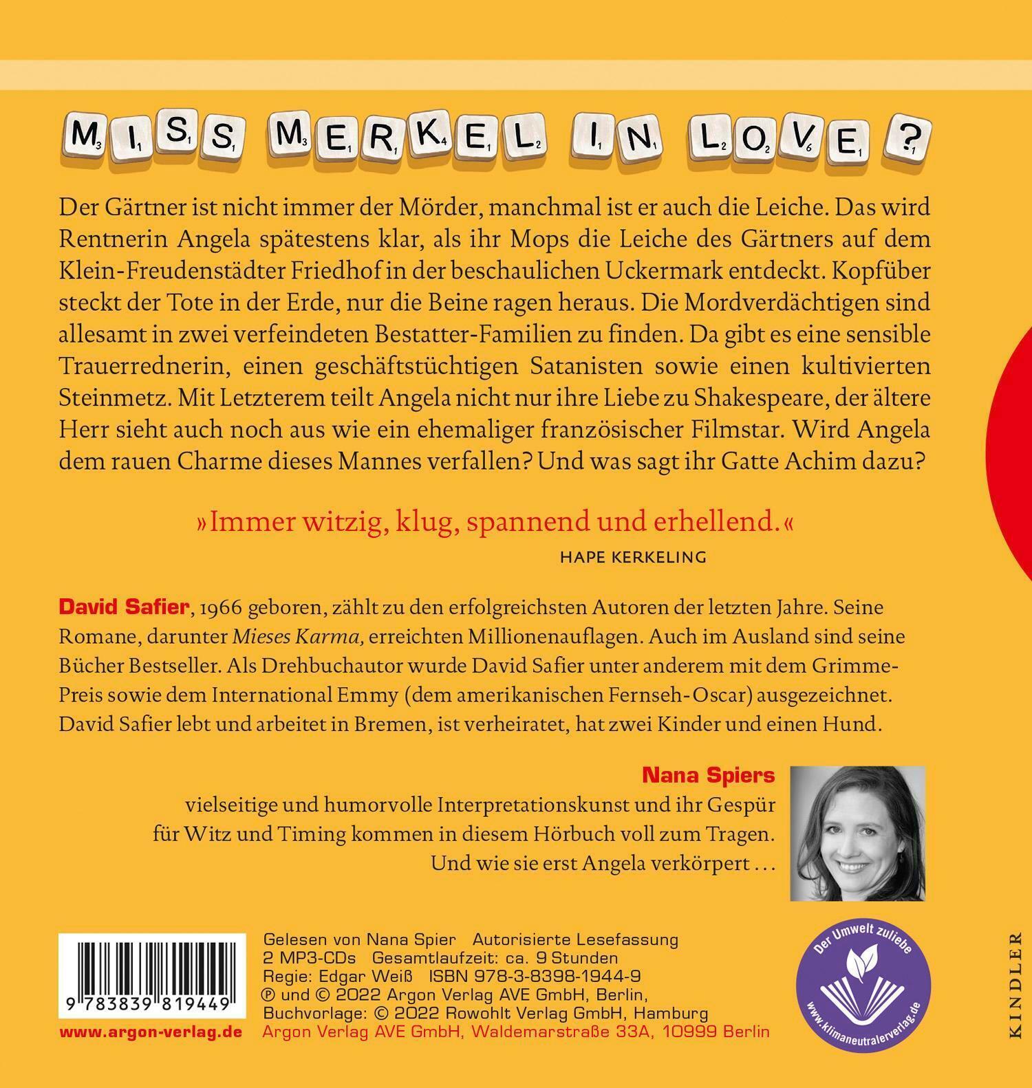 Thumbnail - Miss Merkel: Mord Auf Dem Friedhof | David Safier | Mp3 | Merkel Krimi