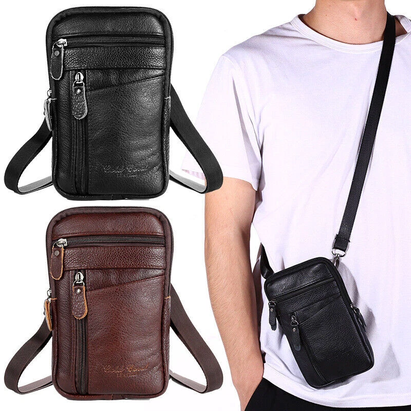 Men's Letter Graphic Square Bag with Buckle Decor