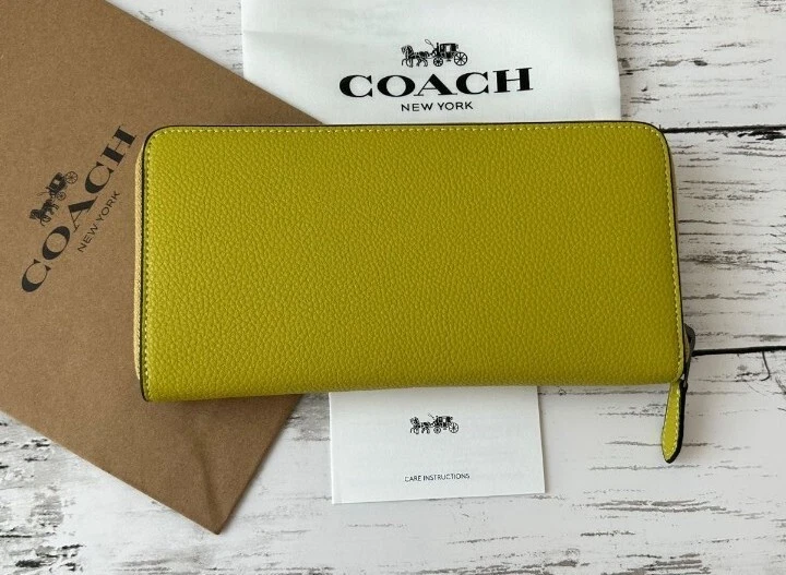 Yellow clearance coach wallet