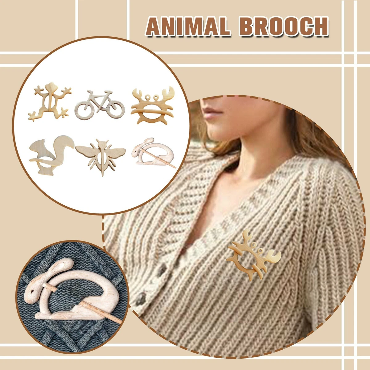 Brooch wooden store