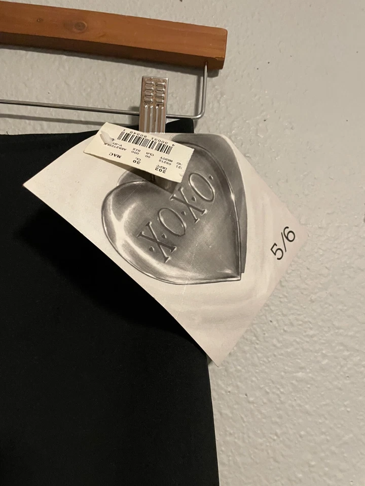 Pantalones de mujer vintage talla 5/6 negros tiro bajo con cordones stock muerto grunge gótico Y2K Foto 2 de 4