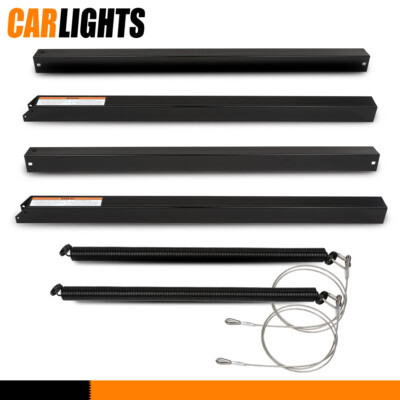 2 Sided Tailgate Utility Trailer Gate & Ramp Lift Assist System 350 lbs Black