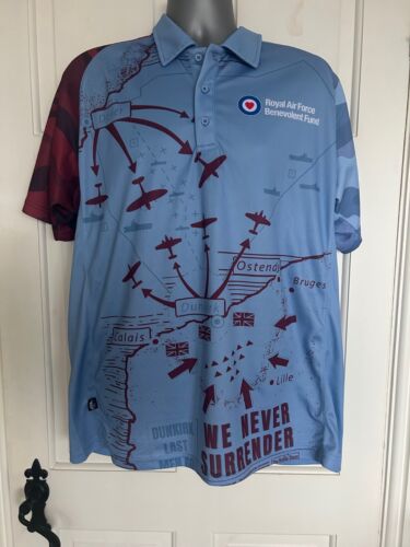 RAF  Rugby 'We Never Surrender'  Golf Polo-46 Inch Chest -Mint - Picture 1 of 3