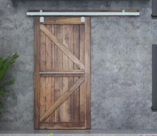 DIYHD Raw Material Galvanized Box Track Sliding Barn Door Track Hardware 