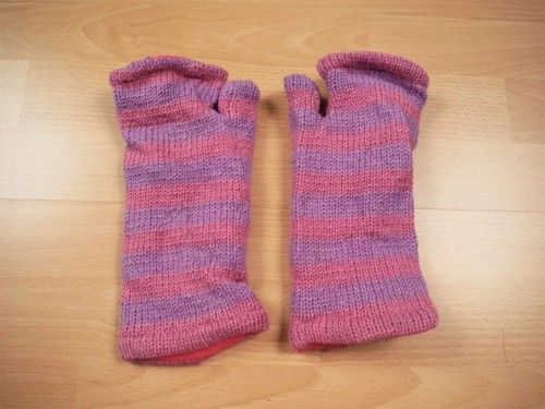 Fleece Lined Knitted Wool Wrist Warmers Unisex Boho Hippie Fingerless Gloves - Picture 110 of 141