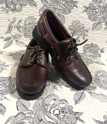 Timberland Classic 3-Eye Lug Sole Brown Handsewn Boat Shoe Men 8.5 - Picture 16 of 21