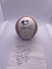 Jeremy Giambi , Dan Plesac, Jason Michaels & Travi Lee Signed Baseball