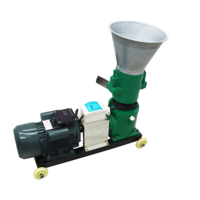 Pellet Mill Feed Machine Body Pelletizer 4HP Motor 220V Two Roller 150kg output