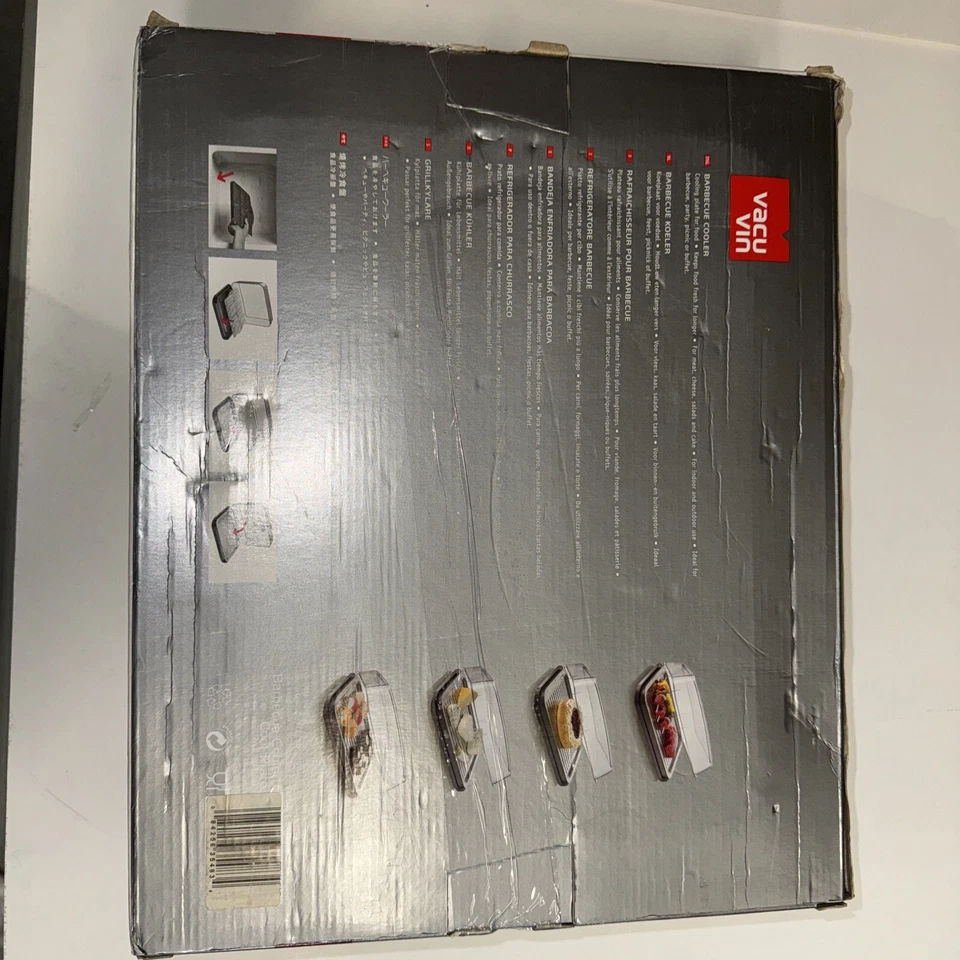 Enfriador y placa de refrigeración para barbacoa Vacu Vin. Mantiene los alimentos frescos para más tiempo en interiores/exteriores Foto 2 de 4
