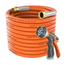 Garden Water Hose 200 ft x 5/8 in Heavy Duty, Flexible and Lightweight, Burst...