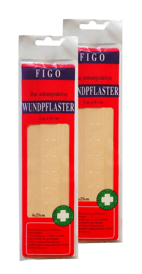 HILPERT 8 x FIGO Wundpflaster 25 x 6cm atmungsaktiv, Heft-Pflaster, Wund-Verband