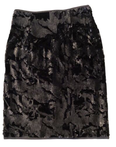 NEW Romeo & Juliet Couture Black Velvet Sequin Skirt S Lined NWT $155