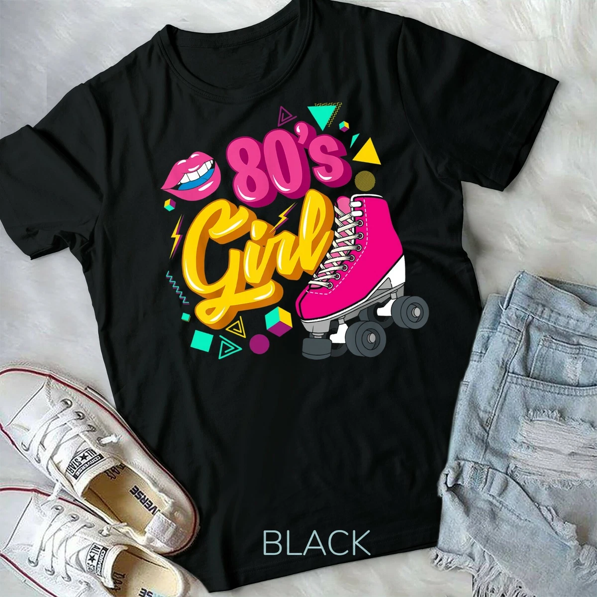 80s party theme party outfit costume vintage retro 80's girl Unisex T-shirt