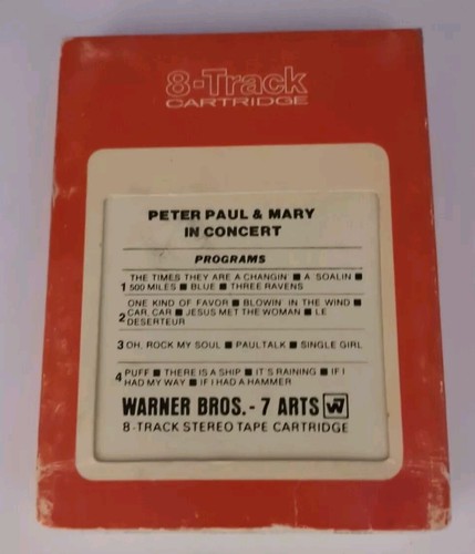 Peter Paul & Mart IN CONCERT 8 Track Tape Warner Bros 7 Arts Records - Bild 2 von 6