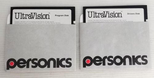 Personics Ultravision For EGA and VGA Hardware/Software System Disks Tandy