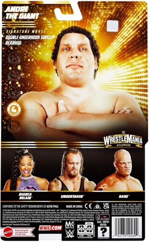 Andre The Giant Action Figure Mattel 2022 WWE Wrestlemania Hollywood Brand New - Picture 2 of 6