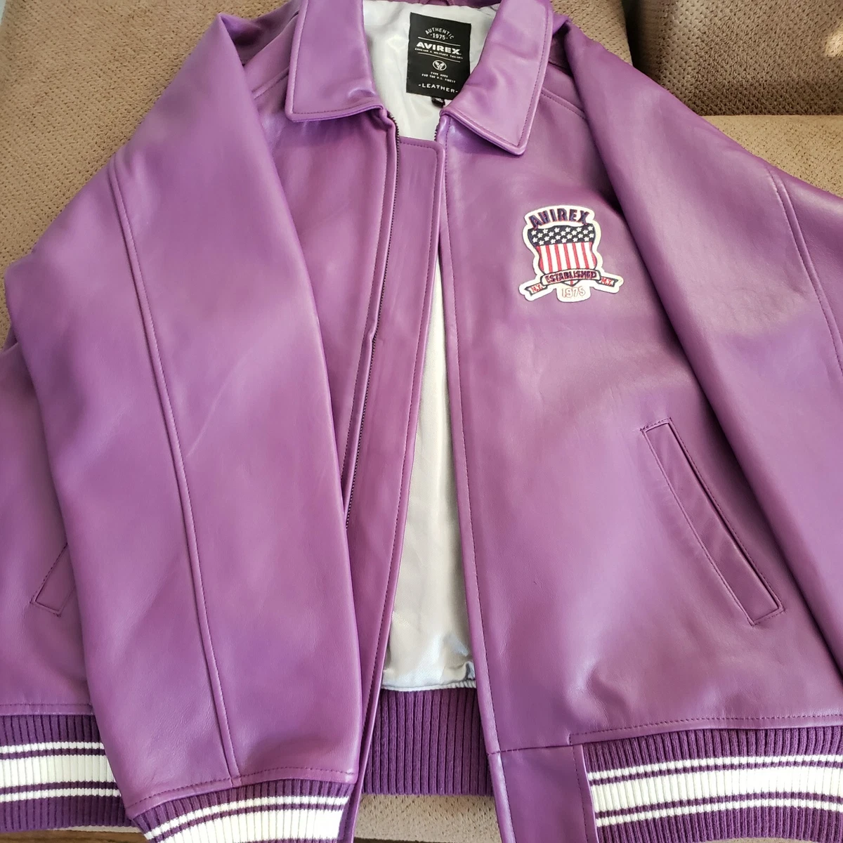purple avirex jacket