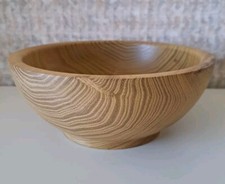 gedrechselte Schale aus Akazienholz, geräuchert , Durchmesser 21 cm Handarbeit