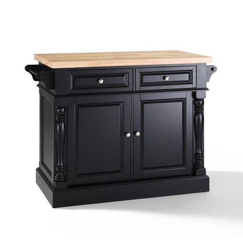 Oxford Butcher Block Kitchen Island Black - 第 1/7 張圖片
