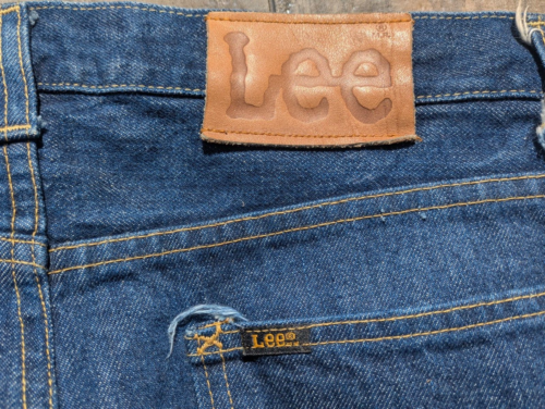 VTG Mens 70s Lee Riders 200 0147 Jeans USA Talon 42 Mirror 30x34 Actual 32x35 - Picture 9 of 13