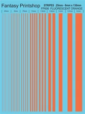 VARIOUS SIZES, COLOURED STRIPE SETS WATER SLIDE TRANSFERS MODELS KITS DECALS