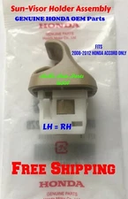 Genuine 08-12 Honda Accord 2008-2012 Sun Visor Holder Assembly Pearl Ivory L = R