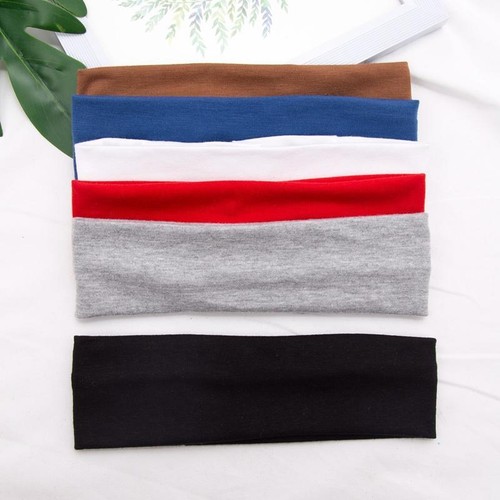 Elastic Cotton Hair Band Headband Men Women Yoga Running Stretch Accessory - Picture 13 of 27