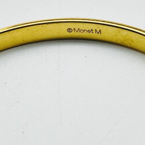 MONET Gold Tone Bangle Bracelet Classic Career Everyday - 第 3/6 張圖片