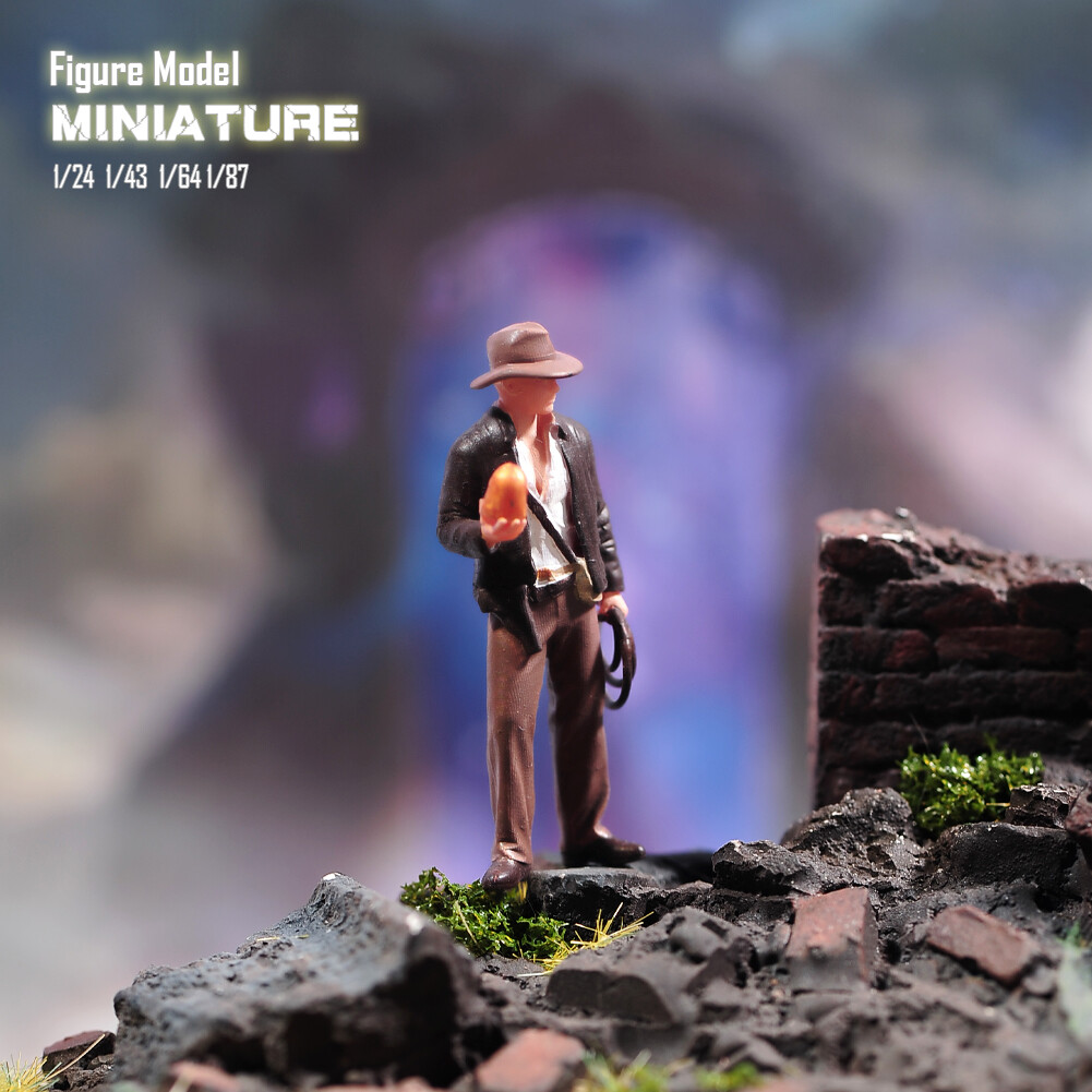 Indiana Jones Treasure Scene Props Miniatures Figures Model For