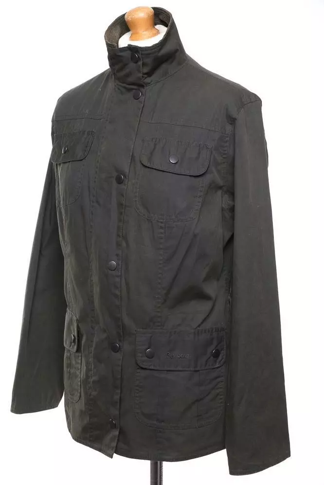 BARBOUR FLYWEIGHT WAX UTILITY JACKET COTTON UK 12 US 8 EU 38 FR 40 L2271 MINT