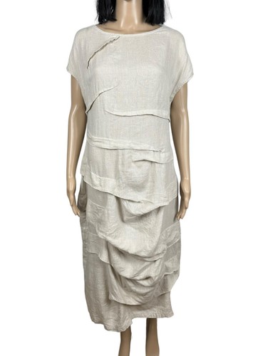 Ivan Grundahl Dapin asymmetrisches Kleid Leinen Größe 40 - Bild 2 von 15
