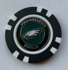 NFL Philadelphia Eagles Magnetic Poker Chip removable Golf Ball Marker