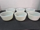 Anchor Hocking Fire King White Milk Glass Custard Cups 6oz Ramikin #434 Set 6
