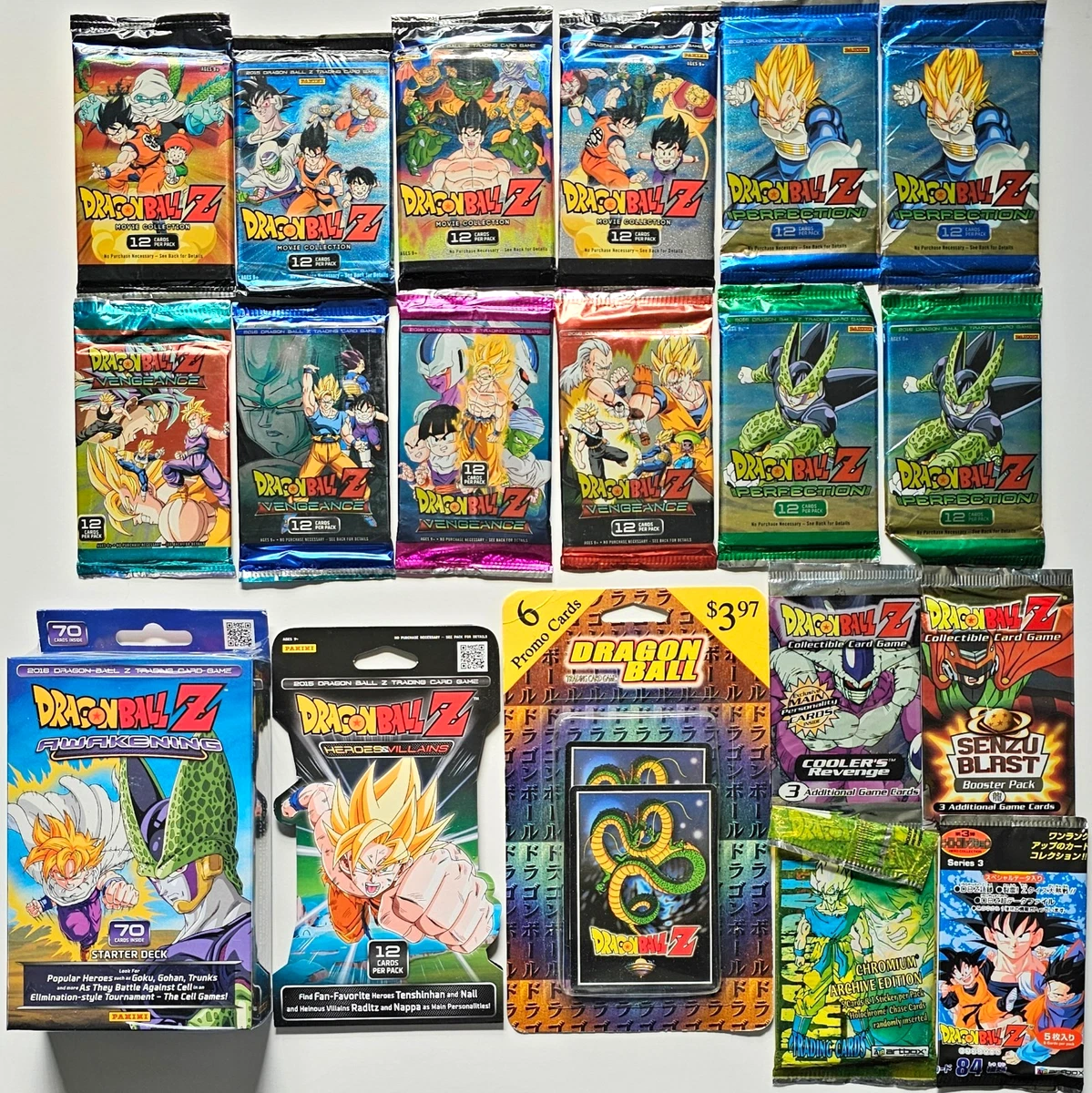 Preços baixos em Dragon Ball Z TCG Panini Lacrado pacotes de jogo