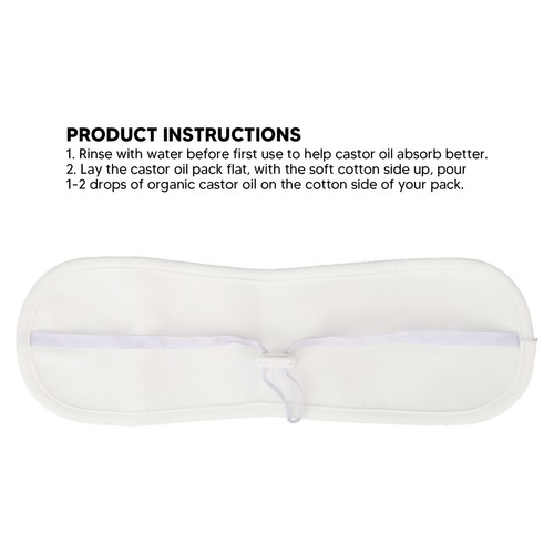 Castor Oil Neck Pack For Thyroid Less Mess Reusable Reduce Muscle Pain Sleep RH