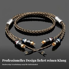 Tonearm Cable Silver Plated Phono Lead Single Crystal Copper