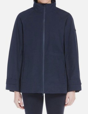 MaxMara Women's Blue Bertone Layered Raincoat Coat Size 8