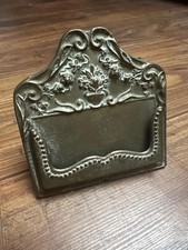 Ornate Brass Victorian Business Card Holder w/ Easel Stand