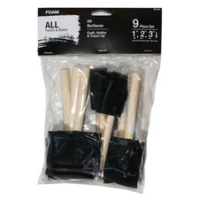 2 In. Flat Disposable Foam Paint Brush 9 -Pack 