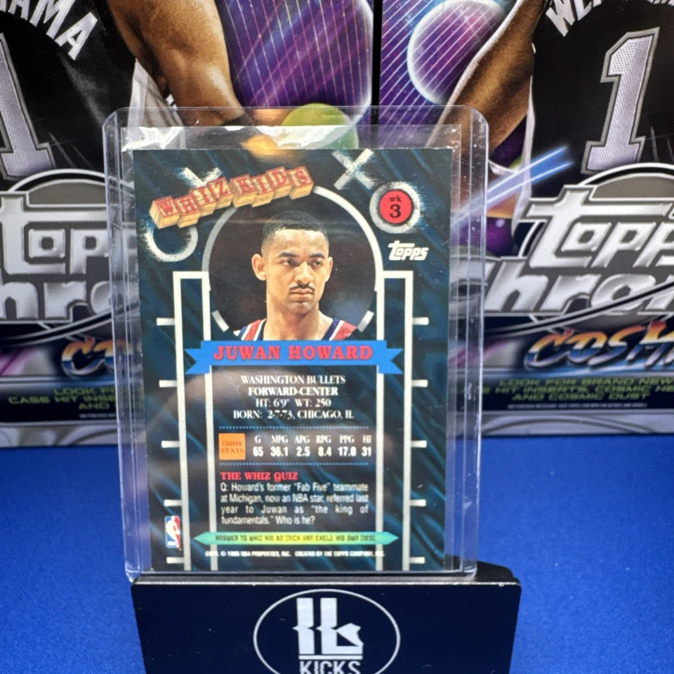 1995-96 Topps - Whiz Kids Juwan Howard #WK3 - Image 2 of 2