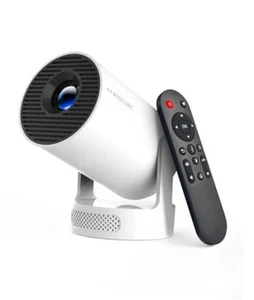 Mini Projecteur avec WiFi 6 et Bluetooth 5.4, Projecteur portable 4K blanc