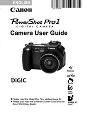 Canon POWERSHOT PRO 1 Digital Camera User Owner Instruction Manual