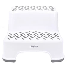 Playtex 2-Tier Step Stool for Kids’ Bathroom and Bedroom, White