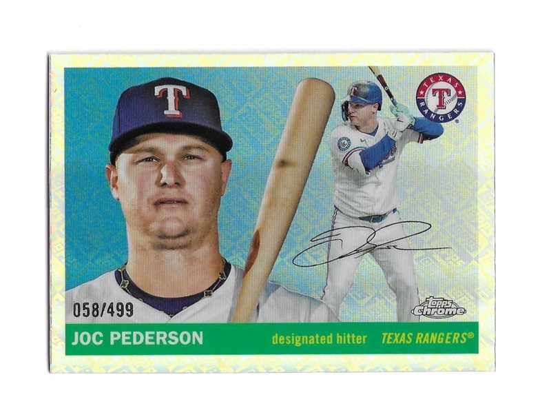 2025 Topps Chrome Platinum Baseball Joc Pederson Topps Logo Refractor 058/499