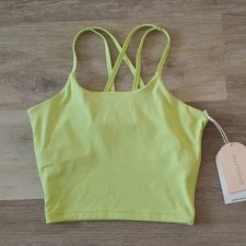 NWT Blogilates Unpadded Lime Green Strappy Tank Size XS