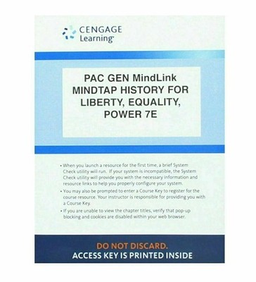 PAC GEN MindLink Mindtap History For Liberty Equality Power 7E Access Card
