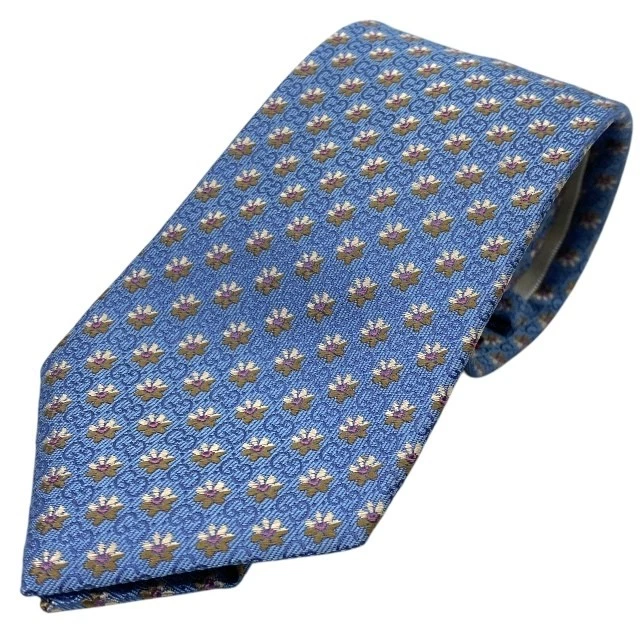 Gucci 672565 Accessoires Boucle de Cravate Motif All Over Gg Soie Bleu