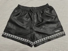 RARE BRAND NEW AIME LEON DORE ALD SATIN SOCCER SHORTS SZ L LARGE BLACK SS24