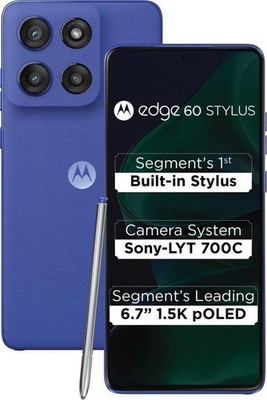 MOTOROLA Edge 60Stylus 5G (Blue 256GB 8GB ) 7s Gen 2 Mobile Global Version.