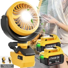 Cordless Fan For Dewalt 20V Max Li-Ion Battery DCB205-2 Wireless Jobsite Fan NEW